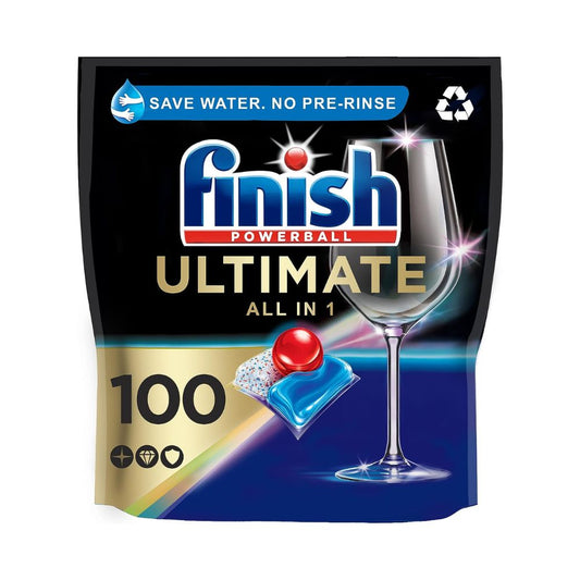 Finish Powerball Ultimate All in 1 Dishwashing Tablets 100 Pack