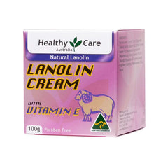 Healthy Care Natural Lanolin & Vitamin E Cream 100g