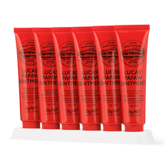 Lucas’ Papaw Ointment 25g (Pack of 6) | Natural Skin Relief Balm for Cuts, Burns & Dry Lips