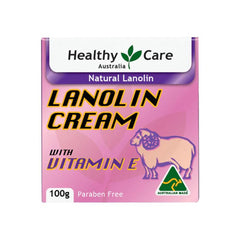 Healthy Care Natural Lanolin & Vitamin E Cream 100g