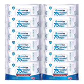 Pack of SwissCare 75% Alcohol Wipes on a white background