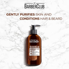 L'Oréal Men Expert Barber Club Duo – 3-in-1 Wash 200ml & Beard Oil 30ml (Pack of 2)