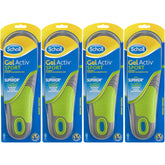 Scholl GelActiv Men's Sport Insoles – 4 Pairs (Size 7–12)