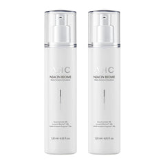 Two bottles of AHC Niacin Biome on a white background