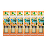 Pack of Air Wick essential oils with apricot and frangipani design on a white background