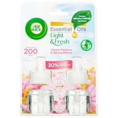 Air Wick Light & Fresh Plug-In Refills – Flower Meadow & Spring Breeze – 2x19ml, Pack of 5