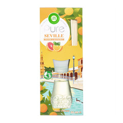 Air freshener packaging with scenic design and product details on a white background