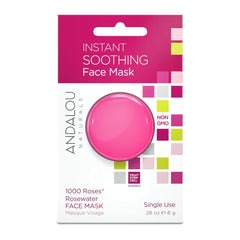 Andalou Naturals instant soothing face mask packaging on a white background
