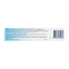 Barcode side of Bepanthen First Aid Cream 100g packaging