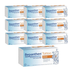 Bepanthen Tattoo Aftercare and Protection Ointment 50 g Pack of 10 – front packaging display.