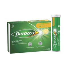 Berocca Energy Mango & Orange Effervescent Tablets 45 Tablets Pack of 5 Front View