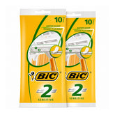 BIC 2 Sensitive Disposable Razors Twin Blade 20 Pack (2 x 10)