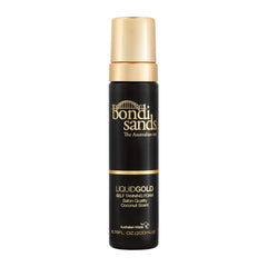Bondi Sands Liquid Gold self-tanning foam bottle on a white background