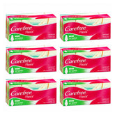 Six boxes of Carefree Flexia products on a white background