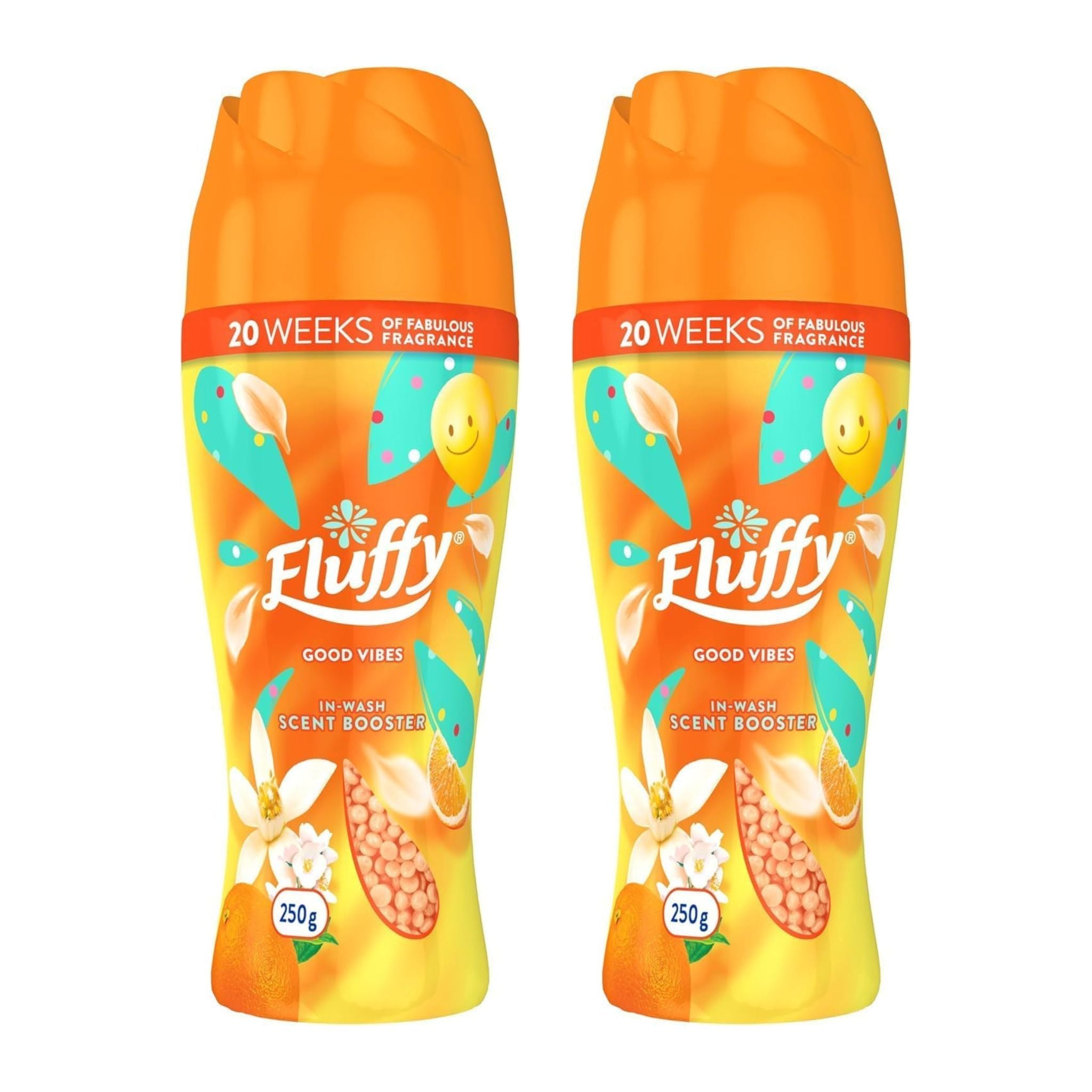 Fluffy In-Wash Scent Booster Good Vibes 250 g × 2 Pack | Long-Lasting Freshness & Laundry Fragrance Beads
