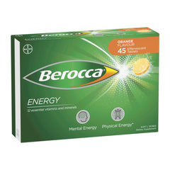 Berocca Energy Orange Flavour Effervescent Tablets 45 Pack - Main Image