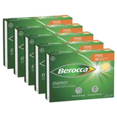 Berocca Energy Orange Effervescent Tablets 45 Tablets Pack of 5 Packaging