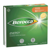 Berocca Energy Orange Flavour Effervescent Tablets 60 Pack Packaging