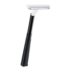 Black and white razor on a white background