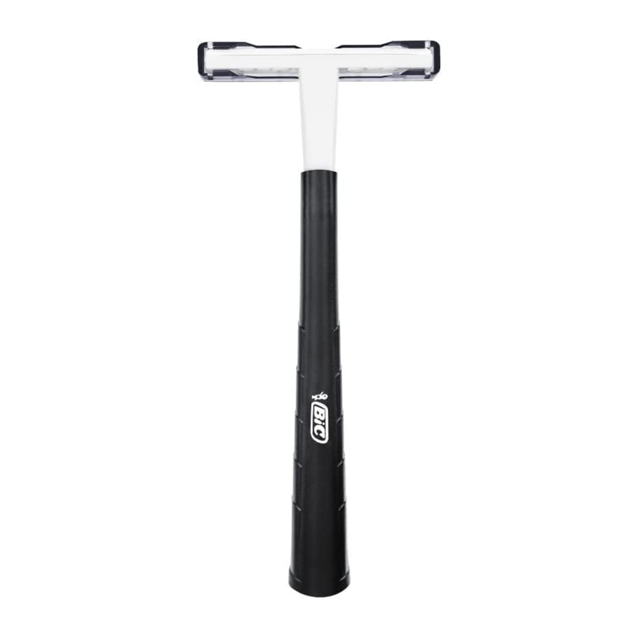 Black and white bicycle pump on a white background