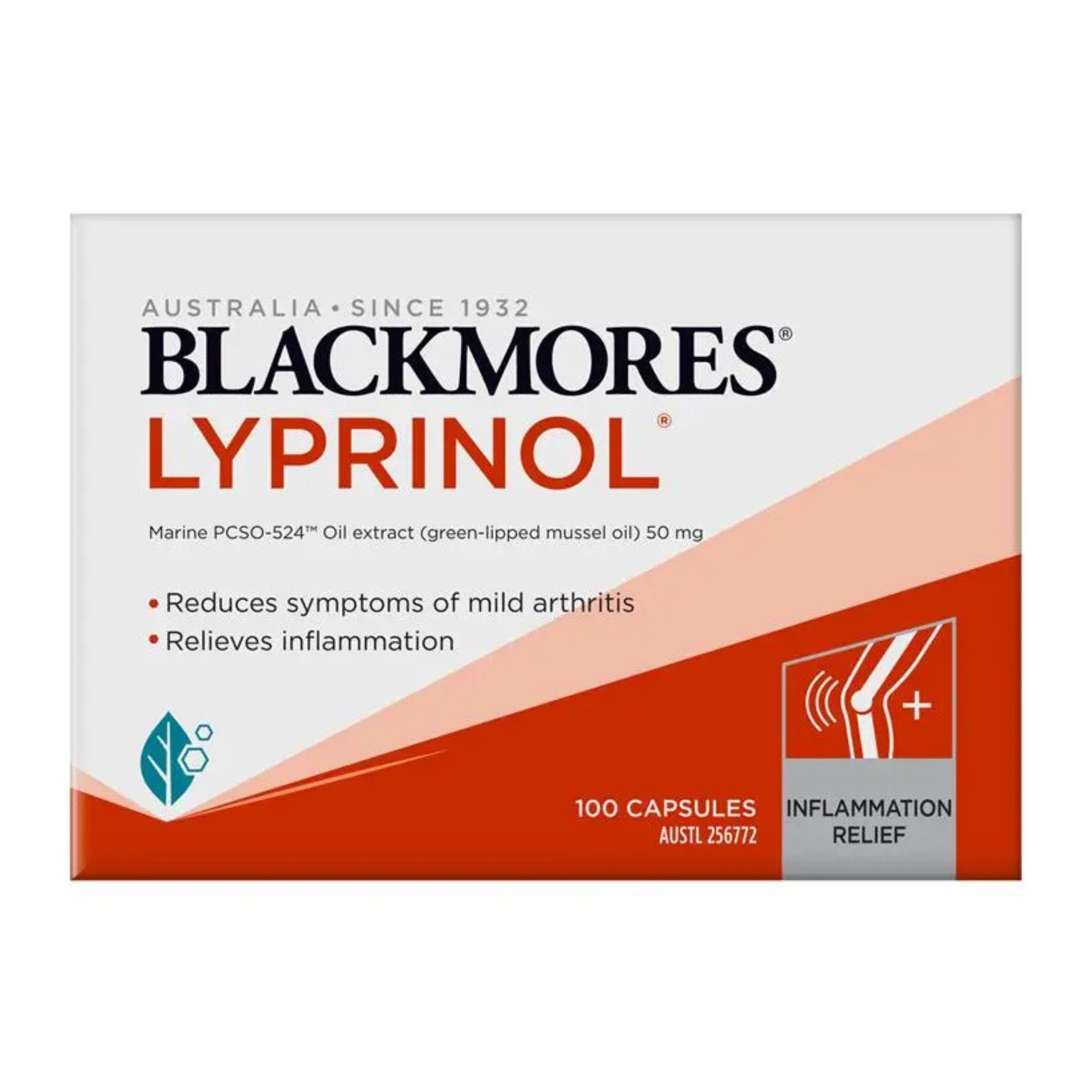 Blackmores Lyprinol supplement packaging on a white background