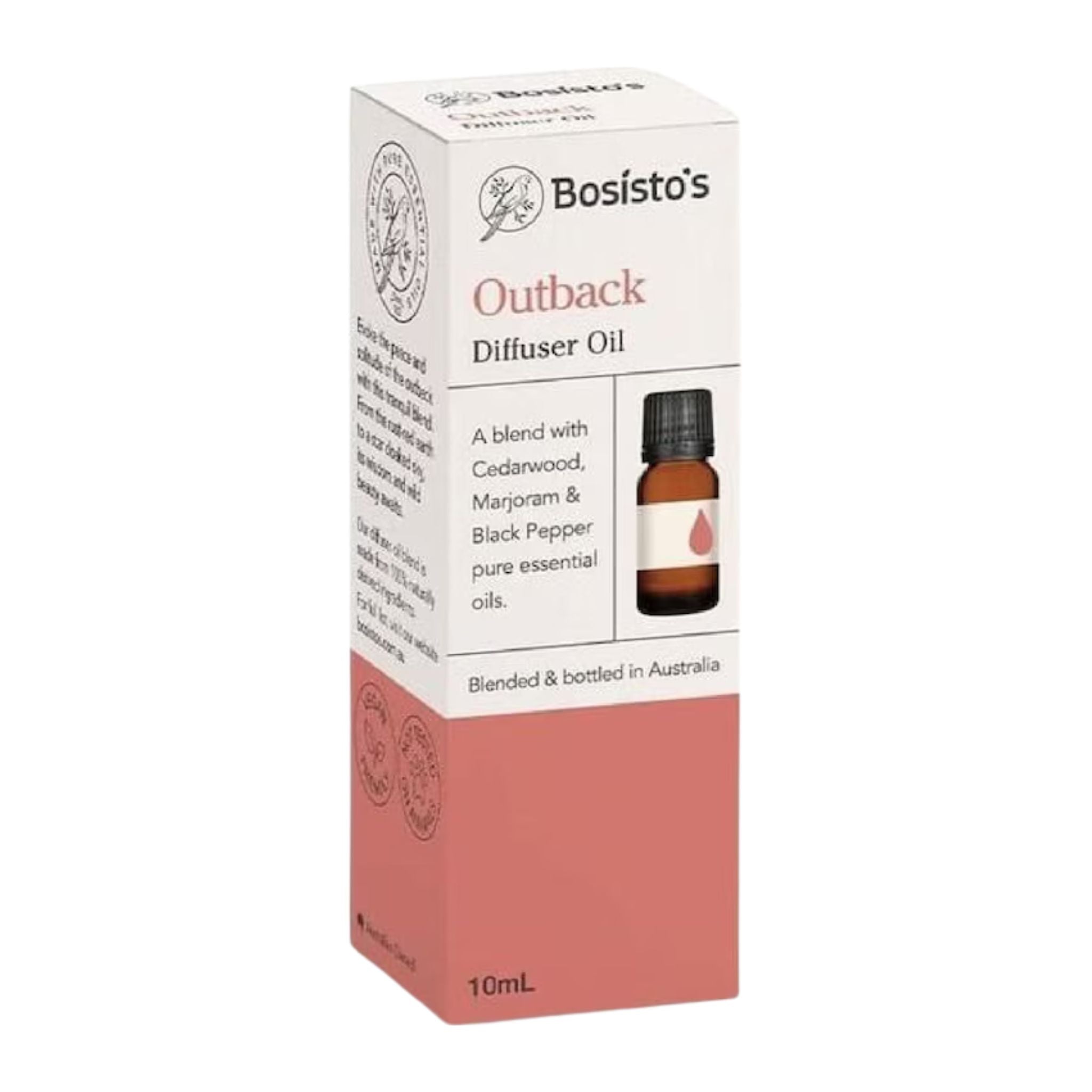 Bosisto's Outback Diffuser Oil packaging on a white background