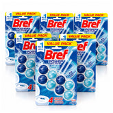 Multiple packages of Bref Power Active Ocean Breeze air fresheners on a white background