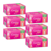 Multiple boxes of Carefree brand products on a white background