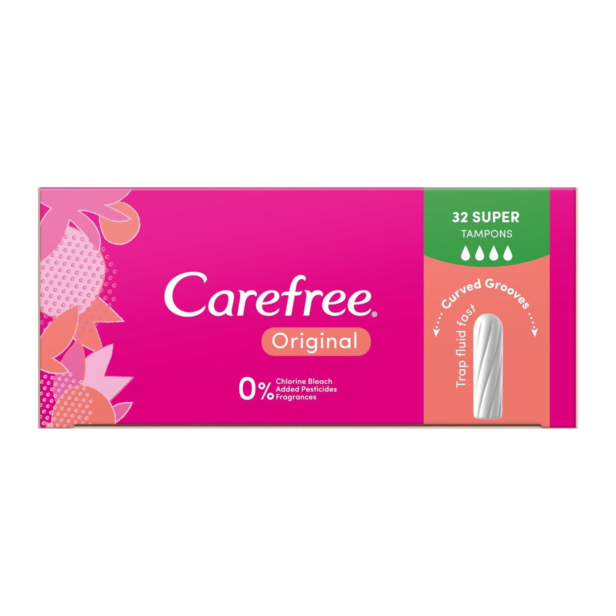 Carefree Original Super Tampons 32 Pack x6