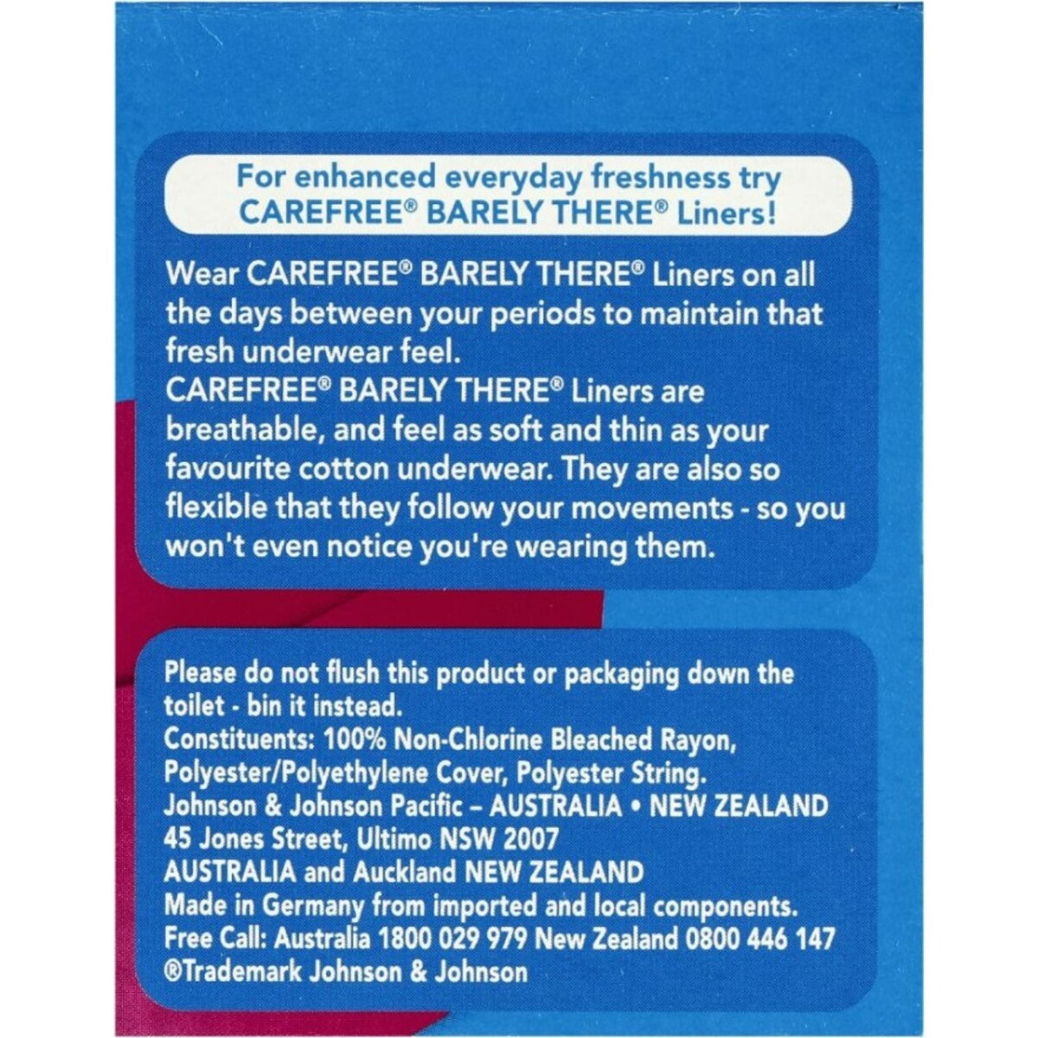 Carefree Original Regular tampons packaging showing 40 regular tampons count badge