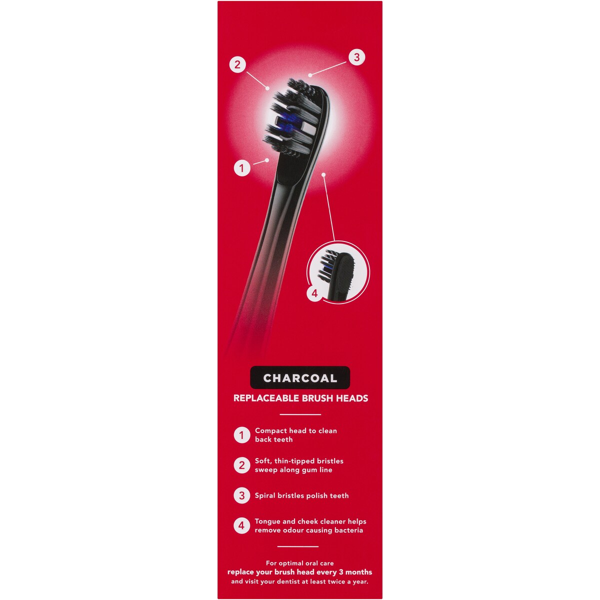 Side view of Colgate ProClinical 250R Charcoal Electric Toothbrush