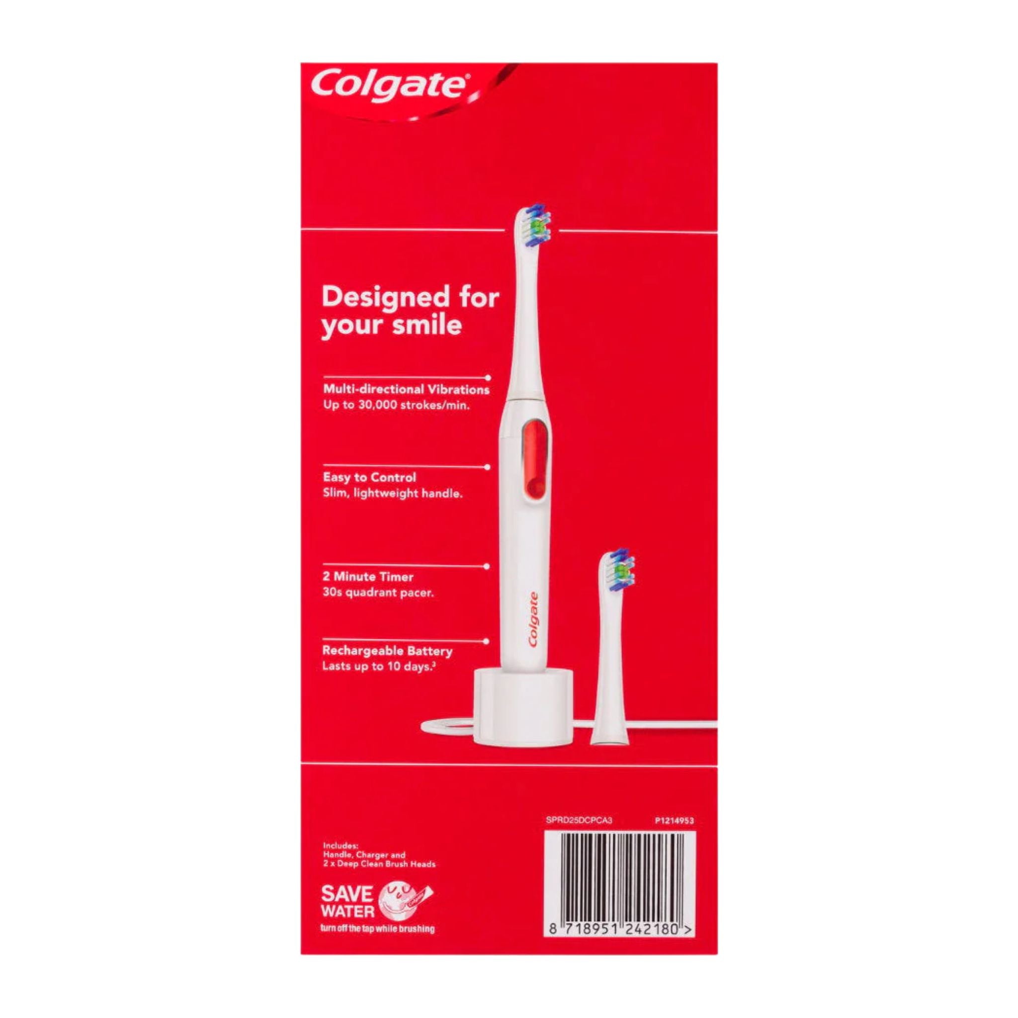 Back view showcasing the ergonomic handle of the Colgate ProClinical 250R