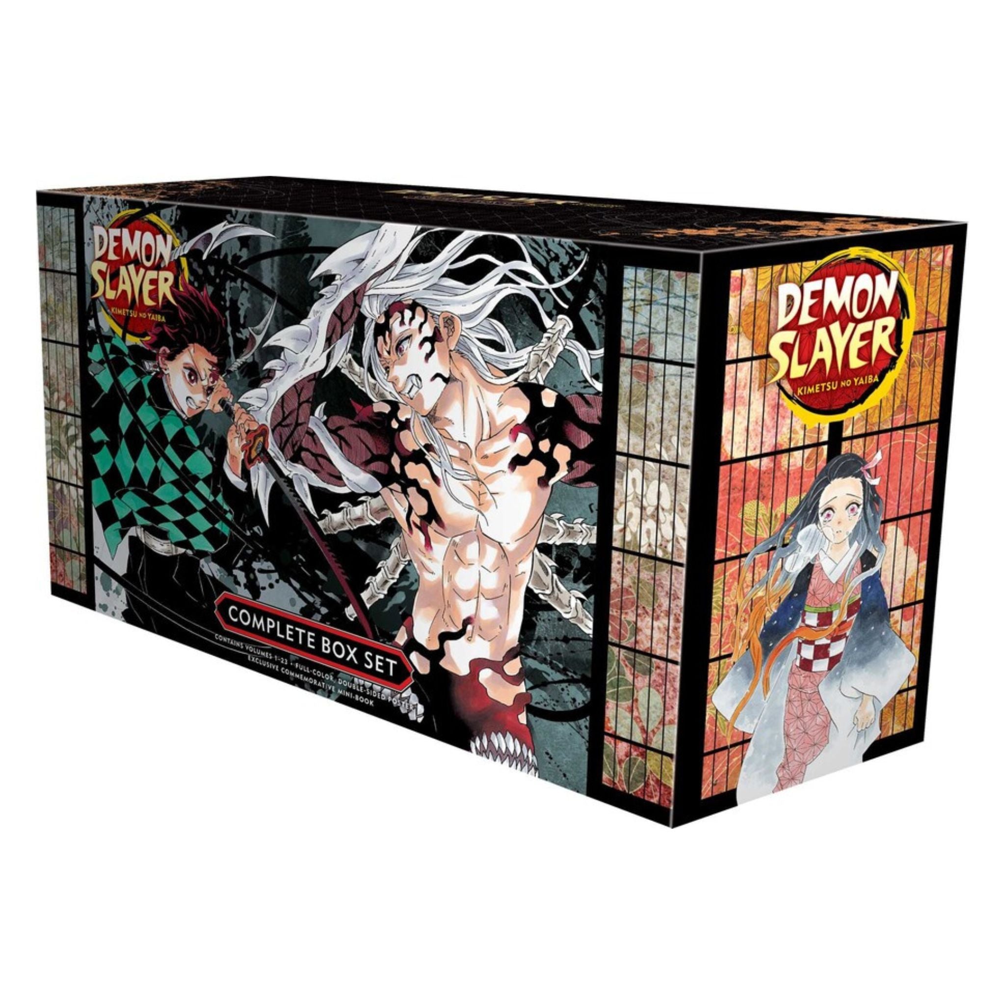 Demon Slayer: Kimetsu no Yaiba Complete Box Set featuring illustrated anime artwork on the packaging, shown at a three-quarter angle against a plain white background.