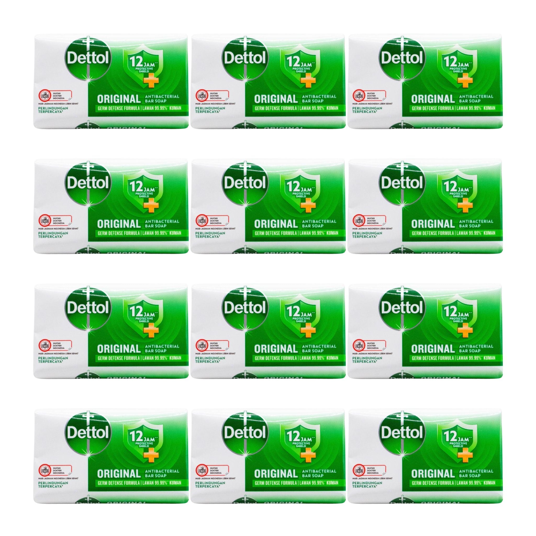 Grid of Dettol antiseptic wipes packaging on a white background