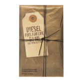 Packaged perfume with a brown paper wrapper and 'Diesel Fuel for Life' tag.