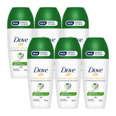Set of Dove Advanced Care deodorants with green and white design on a white background