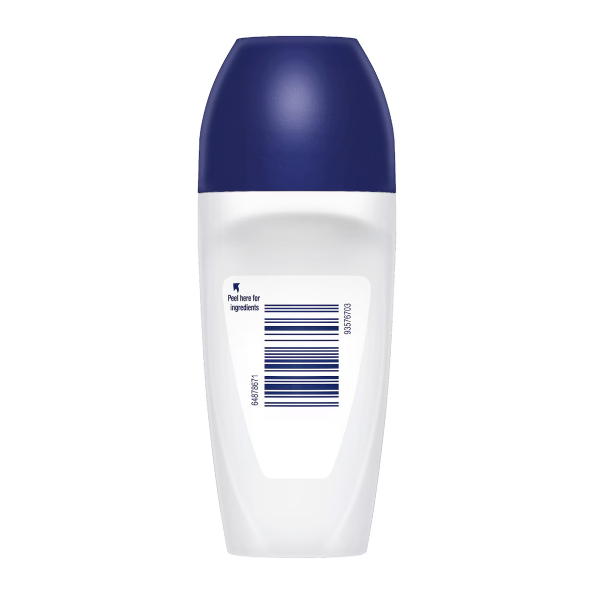 Deodorant bottle with blue cap on a white background