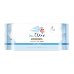 Baby Dove sensitive skin care baby wipes packaging on a white background