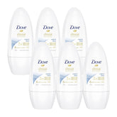 Five Dove Clinical Original Clean deodorant rolls on a white background