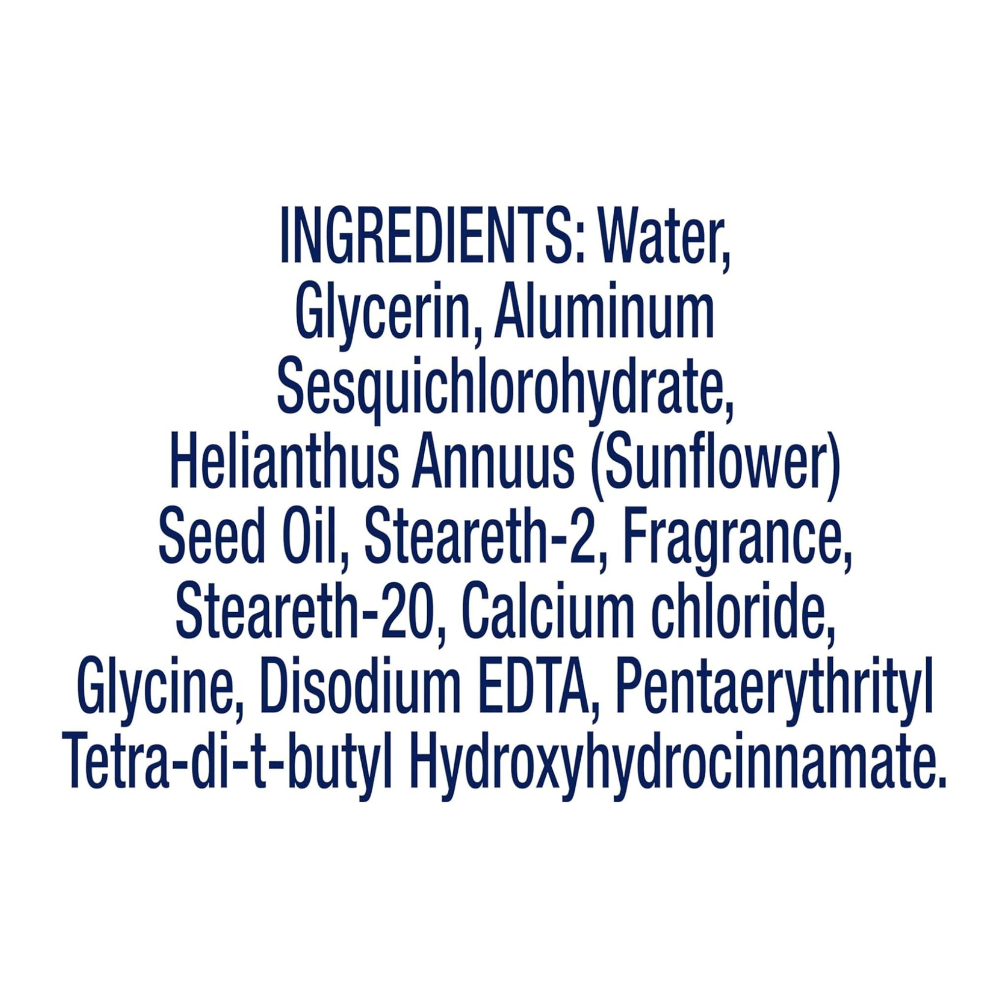 List of ingredients on a white background