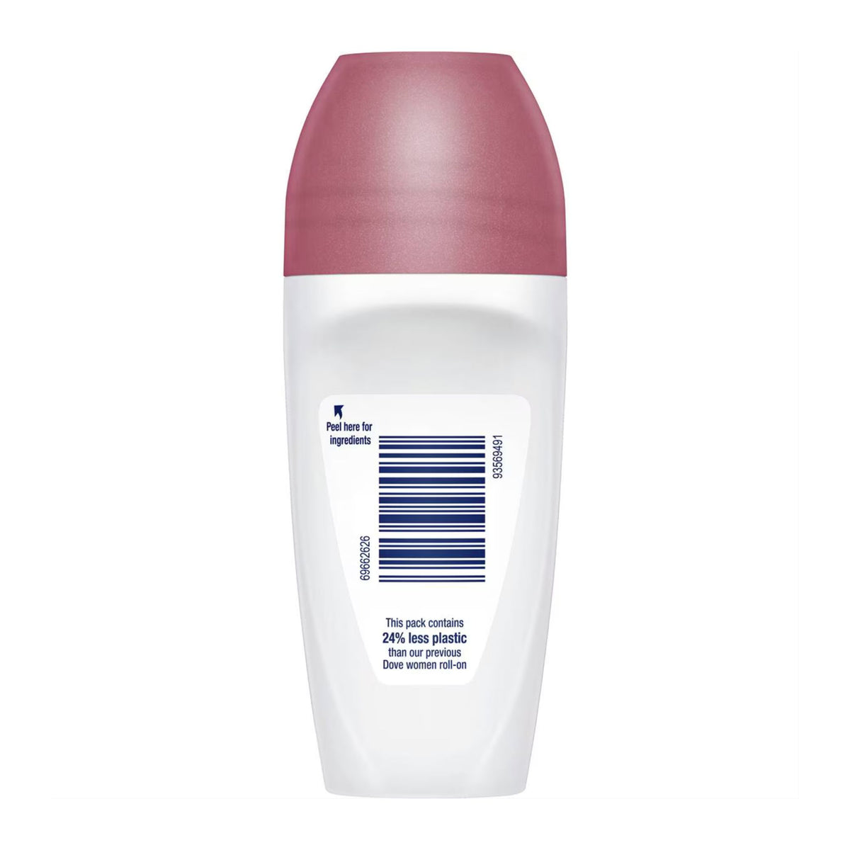 Deodorant bottle with pink cap on a white background