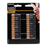 Pack of Duracell AAA batteries with a cartoon bunny character on a white background