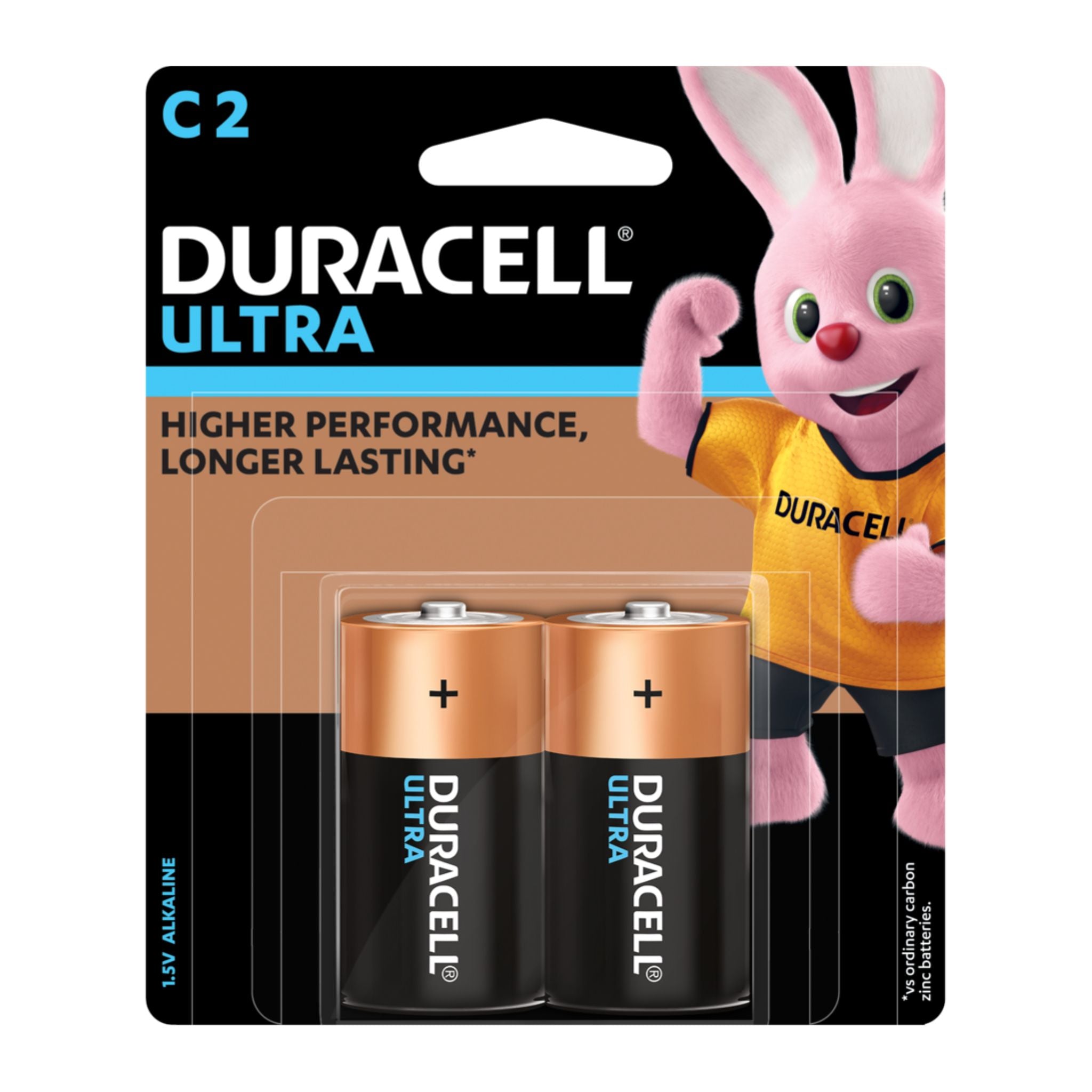 Duracell Ultra C2 battery pack with cartoon character on a white background