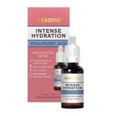 Essano Intense Hydration Hyaluronic Acid concentrated serum with packaging on a white background