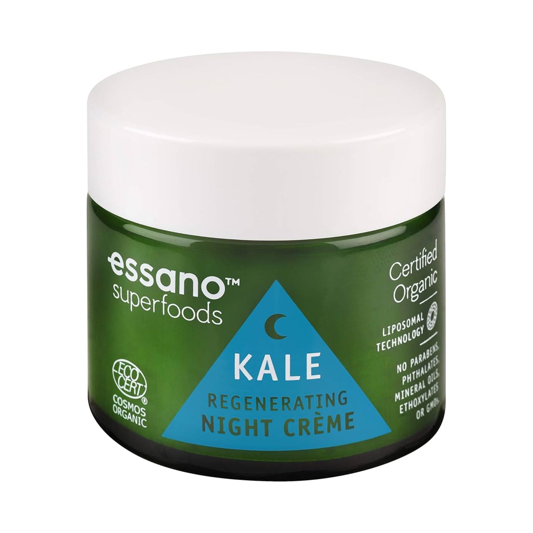 Front View of Essano Kale Regenerating Night Crème Jar
