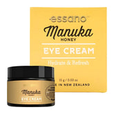 Essano Manuka Honey Eye Cream jar and packaging on a white background