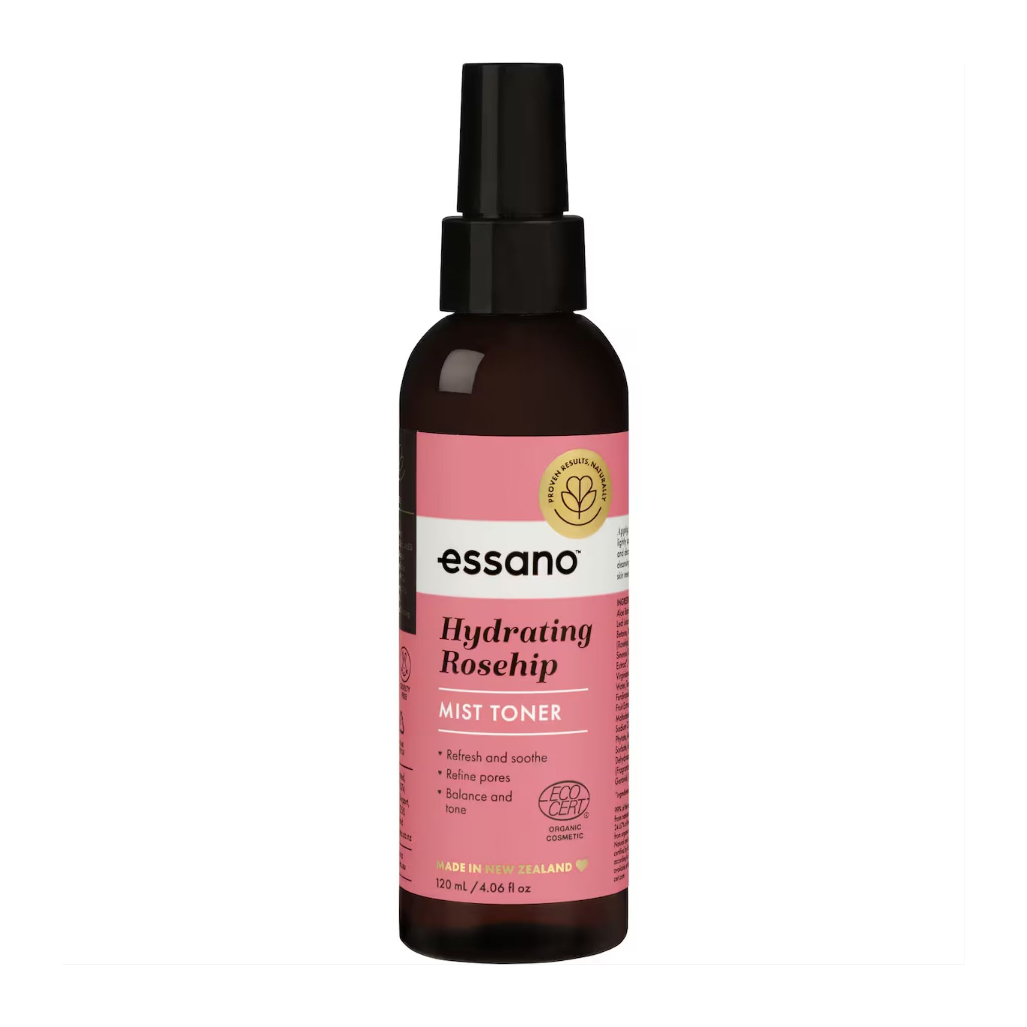 Essano Rosehip Hydrating Mist Toner 120ml – Front View