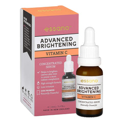 Front view of Essano Advanced Brightening Vitamin C Serum 20ml bottle