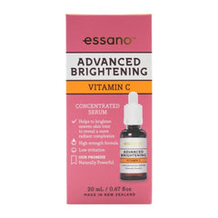 Left side view of Essano Advanced Brightening Vitamin C Serum 20ml.