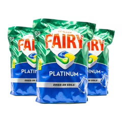 Fairy Platinum Lemon Dishwasher Capsules triple pack, 3 x 75 count